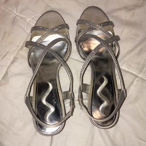 Strappy evening heels